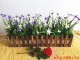 假花装饰花塑料花仿真绿色植物桌面隔断摆放花艺墙角遮挡栅栏花