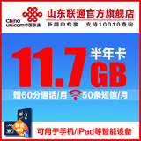 山东联通3G4G上网卡手机卡笔记本iPad无线上网卡省内半年手机卡