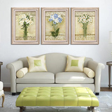 复古装饰画有框画欧式客厅挂画壁画卧室墙画 美式艺术画田园花卉