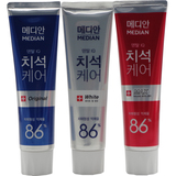 韩国原装进口正品Median/麦迪安86%牙膏美白抗菌磨砂去牙结石牙渍