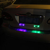 LED灯爆闪灯汽车用中网装饰灯改装灯太阳能多功能警示灯强磁安装