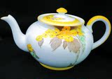 美国代购 古董陶瓷餐具SHELLEY雪莱 英国 夹竹桃图案茶壶 大茶壶