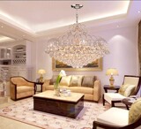 欧式水晶吊灯现代简约客厅灯具LED酒店创意个性餐厅卧室楼梯灯饰