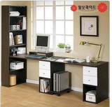 韩式简约家用书桌柜组合双人电脑桌儿童书桌书架书橱写字台办公桌