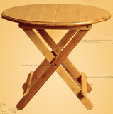 楠竹桌简易餐桌便携式户外可折叠饭桌小户型方桌圆桌新款清仓