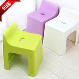 浴室洗脚凳防滑靠背凳子 大人小孩凳 塑料换鞋凳加厚型小板凳椅子