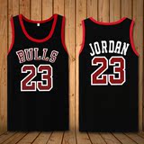 公牛队23号Jordan球衣 篮球T恤无袖运动背心 潮男大码衣服