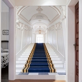 3d立体欧式宫殿楼梯阶梯玄关墙纸壁画 客厅走廊过道背景墙布壁纸