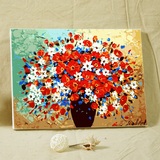 自油自画 diy数字油画 客厅卧室花卉风景抽象手绘填色装饰画包邮
