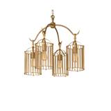 新中式鸟笼4头全铜吊灯 现代时尚欧式美式装饰别墅卧室客厅餐厅灯