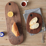 川岛屋日式黑胡桃木异型面包板实木砧板菜板案板厨房用具ZB-3