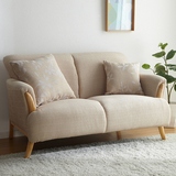 北欧宜家小户型客厅卧室布艺休闲双人三人沙发 组合实木扶手沙发