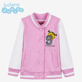 Baleno/班尼路女童衣服 MR.MEN儿童棒球服外套 甜美卡通纯棉童装