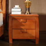 加厚实木床头柜橡木床边柜简约现代中式特价包邮2门橡木收纳柜