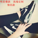 明星王珞丹同款黑白奥利奥气垫复古内增高运动休闲跑步女鞋情侣鞋