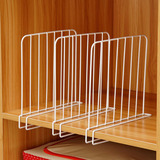 衣柜收纳分层隔开置物架整理架免钉撑架厨房橱柜隔板金属3只装