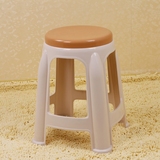 圆凳塑料高凳餐桌凳矮凳浴室凳防滑时尚加厚型家用凳子好尔 双色