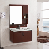 橡木现代简约浴室柜组合洗手洗脸盆柜洗漱台实木浴室柜镜灯