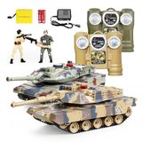 遥控坦克车模型对战电动儿童男孩越野玩具充电汽车金属合金超大号