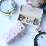 【现货】日本代购 MIKIMOTO御木本珍珠四叶草羊皮迷你收纳首饰盒