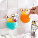 吸壁式牙具座 卫生间浴室置物架 创意卡通瓢虫可爱吸盘式牙刷架