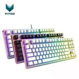 雷柏（Rapoo）V500 RGB幻彩背光 电竞悬浮式机械键盘 正品承诺