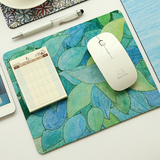 韩国创意可爱鼠标垫清新文艺插画笔记本电脑垫天然橡胶垫子包邮
