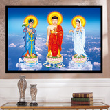精准印花十字绣观音菩萨像最新款客厅西方三圣人物佛教佛像系列
