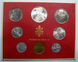 梵蒂冈 1968年 8枚【 FAO  】纪念  精装  套币 ，500里拉是银币