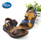 迪士尼儿童凉鞋男童沙滩鞋男童露趾皮凉鞋