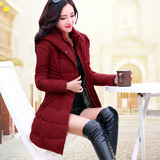 韩国时尚棉衣女韩版修身显瘦羽绒服大码中长款冬外套加厚保暖棉服