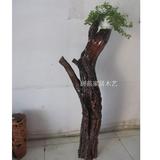 原生态枣木根雕，纯手工木雕，自然成型枣木工艺品花架，实木景观