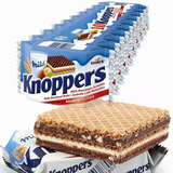 临期 2份包邮 德国进口零食knoppers牛奶榛子巧克力威化饼干250g