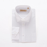 2015春装新款知名品牌正品剪标男士全棉白色正装长袖衬衫