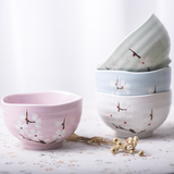 家用釉下彩陶瓷碗手绘创意碗汤面碗米饭碗和风碗日式碗套装樱花碗