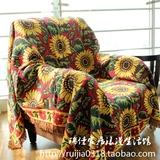 超漂亮欧美风格纯棉线编织线毯加厚多用途盖毯子床毯床盖针织红葵