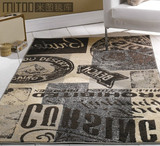 欧美风时尚炫酷个性创意地毯卧室客厅茶几满铺地毯定制包邮