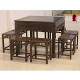 红木家具非洲鸡翅木方桌中式仿古实木正方形餐桌椅棋牌桌八仙桌子