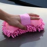 雪尼尔洗车海绵 车用清洁珊瑚虫擦车海绵块 汽车擦车手套不伤车漆
