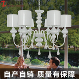 美式乡村田园铁艺白色吊灯具简约创意后现代宜家客餐厅卧室葫芦灯
