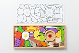 出口韩国 食物盒 水果厨房 认知堆搭积木 儿童过家家玩具