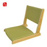 居木定制日式椅无腿椅榻榻米椅绿色实木折叠海绵椅和室椅榻榻米椅