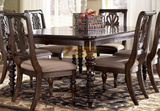 厂家直销特价外贸实木家具美式餐桌椅餐边柜可伸缩餐桌椅实木餐桌