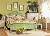 武汉四季乡村地中海美家简约美式现代实木双人床定制欧式原木家具