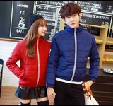 棉服青少年短款2015韩版男女纯色冬装外套新款情侣装羽绒棉衣外套