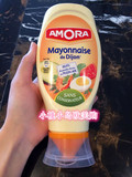 法国原装进口AMORA婴儿可吃蛋黄酱低脂沙拉酱无防腐剂415g现货
