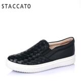 STACCATO/思加图秋季专柜同款牛皮女单鞋（编织）乐福鞋9UI24CM5