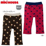 mikihouse日本代购 Everyday miki五角星加绒保暖长裤13-3201-789