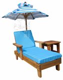 儿童椅 户外沙滩椅 儿童躺椅 靠椅 一躺椅加椅垫加太阳伞加小茶几