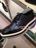 【欧洲代购】Prada 黑色小辣椒同款松糕鞋